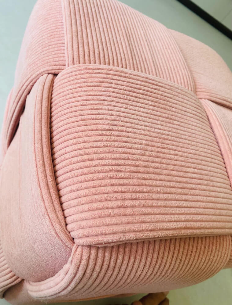 สตูลผ้าลูกฟูก MY DOLLS HOUSE COZY CUBE 38 ซม. สีชมพู